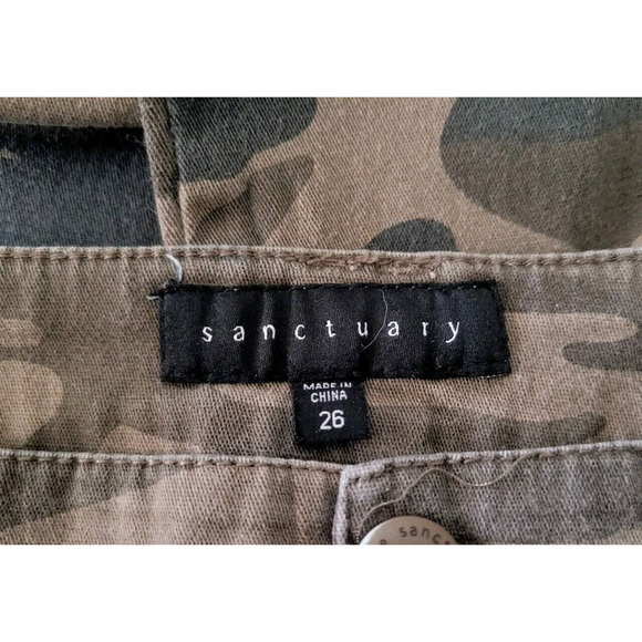 Sanctuary Camoflague Pants Women's Size 26 Mid Rise Skinny Flat Front Casual - Picture 8 of 9